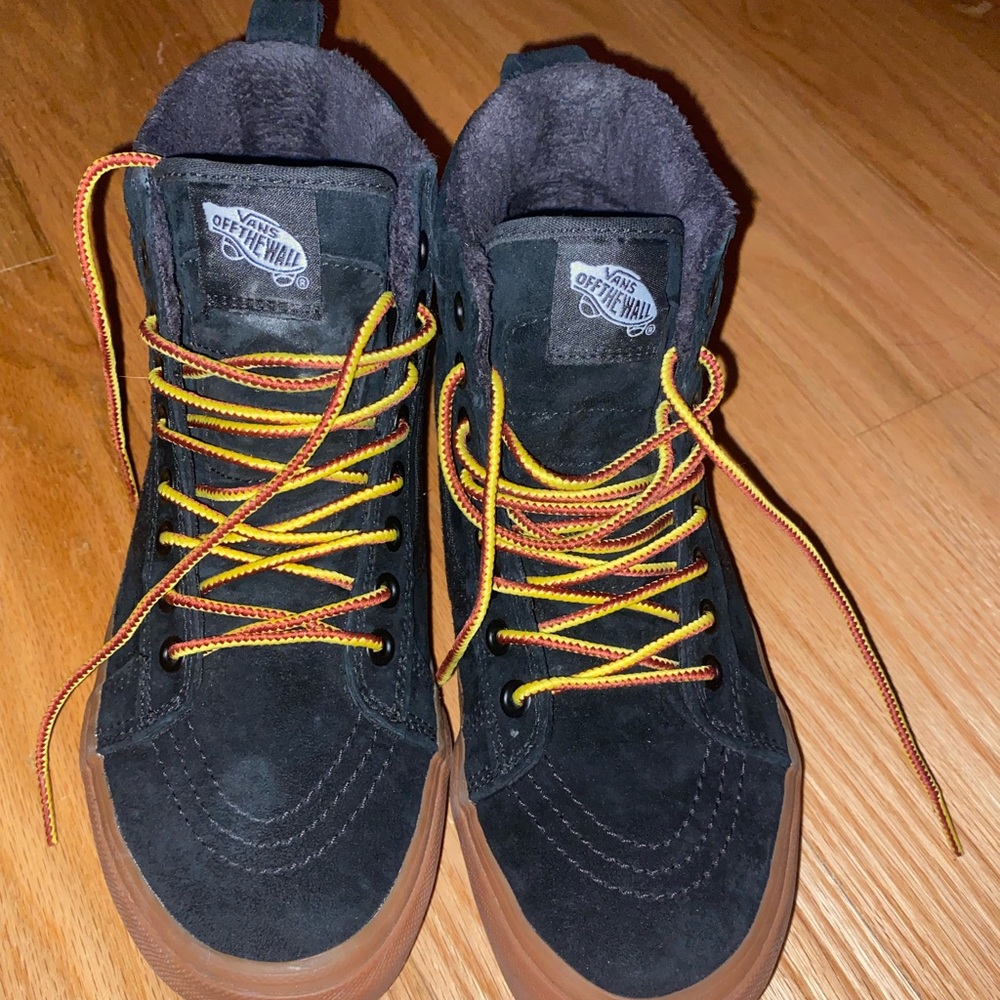 Vans black suede high tops